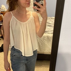 Rue 21 White Flowy Tank